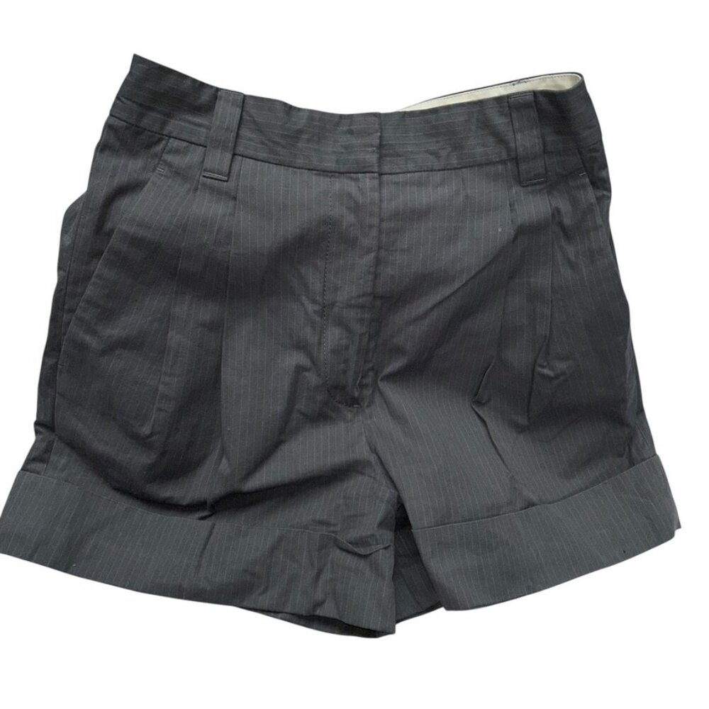 marc jacobs gray pinstripe career shorts 4